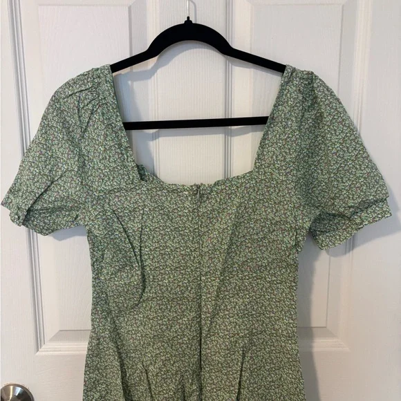 Green Patterned Mini Dress - Picture 6 of 6